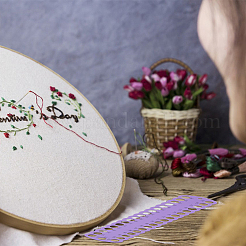 9個 9スタイル プラスチック刺繍糸プレート  クロスステッチスレッディングボードツール  長方形  ミックスカラー  300x60x3mm  1個/スタイル&nbsp;DIY-FG0007-69