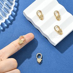 シーグレース ブラジャー マイクロパヴェ クリアキュービックジルコニア ロブスタークラスプ  カドミウムフリーと鉛フリー＆ニッケルフリー  18KGP本金メッキ  19x10x5mm  穴：1.5mm&nbsp;XGRQ5F098-796G