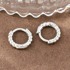 Brass Huggie Hoop Earrings&nbsp;KK-CBA8324-18E-P