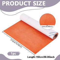 粘着スエード生地  ソファのパッチ  車の座席  ベッドレザー補修補助金  オレンジ  1500x316x1mm&nbsp;DIY-WH0899-52C