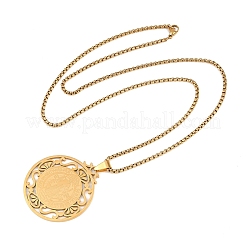 Religion 201 Stainless Steel Saint Benedict Medal Pendant 304 Stainless Steel Box Chain Necklaces&nbsp;SA-H003-03G
