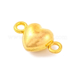 ループ付き合金マグネットクラスプ  ニッケルフリー  ハート  ゴールドカラー  17x10x6.5mm  穴：1.5mm&nbsp;PALLOY-L234-01G-NF