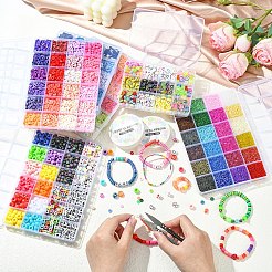 DIY Handmade Polymer Clay & Glass Seed Beads Bracelets Making Kits&nbsp;DIY-YW0011-15