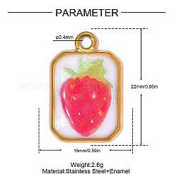 Printed 304 Stainless Steel with Enamel Pendants&nbsp;SA-OY002-77G