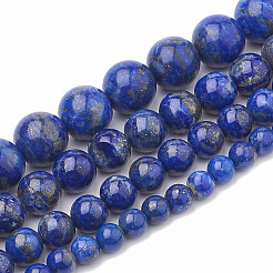 Natural Lapis Lazuli Beads Strands&nbsp;G-S333-10mm-013