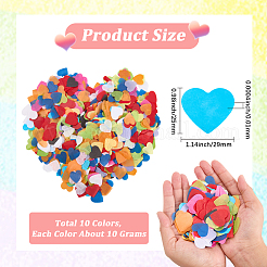 100G 10 Colors Paper Table Scatter Confetti&nbsp;AJEW-SP0002-88