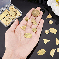 50Pcs 5 Style Brass Connector Charms&nbsp;FIND-BC0002-61