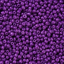 焼付塗装ガラスシードビーズ  暗紫色  12/0  1.5~2mm  穴：0.5~1mm  約30000個/袋&nbsp;SEED-S001-K11