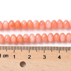 天然淡水シェルビーズ連売り  ロネデル  染め  オレンジ  6x3.5~4mm  穴：1mm  約97~99個/連  15.08~ 15.47インチ（38.3~39.3cm）&nbsp;SSHEL-C013-07A