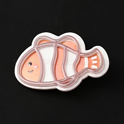Ocean Theme Fish Acrylic Alligator Hair Clips&nbsp;OHAR-A009-01H