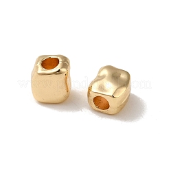 直方体合金ビーズ  長持ちメッキ  ラックめっき  14KGP本金メッキ  5x4.5x3.5mm  穴：2mm&nbsp;FIND-G066-02LG