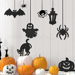 30Pcs 6 Styles Wool Felt Pumpkin Jack-O'-Lantern Party Decorations&nbsp;AJEW-YW0001-24