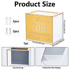 Acrylic Donate Tips Storage Boxes&nbsp;CON-WH0115-09
