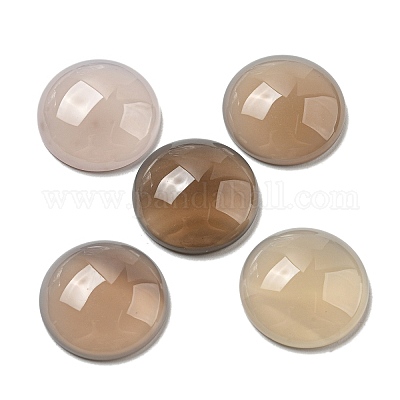 Natural Grey Agate Cabochons&nbsp;G-C115-02A-40-1