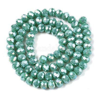 Electroplate Glass Beads Strands&nbsp;EGLA-A044-P6mm-B31-1