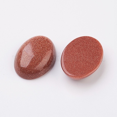 Synthetic Goldstone Flat Back Cabochons&nbsp;G-G741-18x25mm-10-1