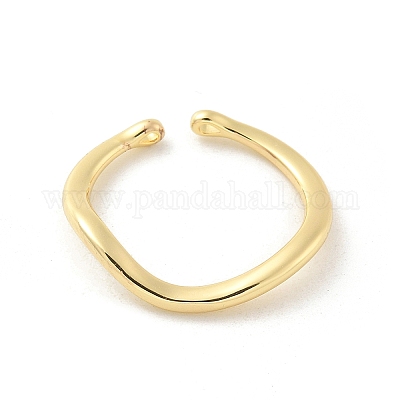 Brass Open Cuff Ring Components&nbsp;KK-G518-06G-02-1