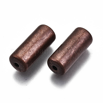 CCBプラスチックビーズ  コラム  赤銅鉱  24.5x10.5mm  穴：2.5mm  約245個/500g&nbsp;CCB-S160-173R-1