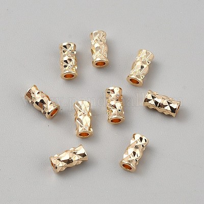 真鍮ビーズ  コラム  ゴールドカラー  6x3mm  穴：1.6mm&nbsp;FIND-WH00670-83G-1