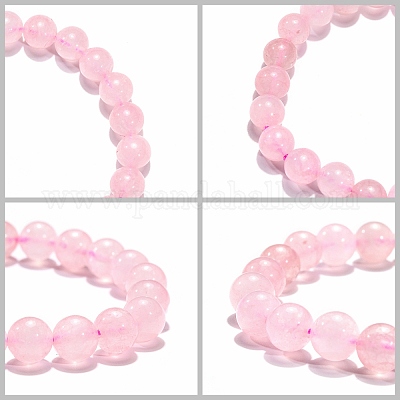 Natural Rose Quartz Beaded Stretch Bracelets&nbsp;B072-1-1