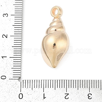 CCBプラスチックペンダント  巻き貝  カン付き  ゴールドカラー  27.5x18.5x12mm  穴：2.5mm&nbsp;CCB-D278-12G-1