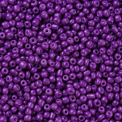 焼付塗装ガラスシードビーズ  暗紫色  12/0  1.5~2mm  穴：0.5~1mm  約30000個/袋&nbsp;SEED-S001-K11-1
