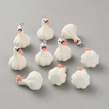 Flocking Resin Pendants&nbsp;RESI-TAC0002-82B-1