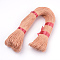 Waxed Cotton Cord, Light Salmon, 1mm, about 360yard/bundle(330m/bundle)
