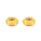 Brass Beads, Star, with Enamel, Real 18K Gold Plated, Yellow, 6x6.5x2mm, Hole: 3mm
