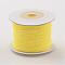 Nylon Braided Cord, Chinese Knotting Cord for Bracelet Jewelry Making Macrame Craft, Yellow, 0.4mm, about 109.36 yards(100m)/roll