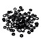 Plastic Paillette Beads, Semi-cupped Sequins Beads, Center Hole, Black, 5x0.5mm, Hole: 1mm, about 35000pcs/pound