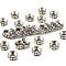 Brass Rhinestone Spacer Beads, Cadmium Free & Lead Free, Grade A, Rondelle, Platinum Metal Color, Crystal AB, 9x4mm, Hole: 4mm