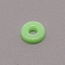 Opaque Acrylic Beads, Flat Round, Lime, 6x1.5mm, Hole: 2mm, about 830pcs/bag