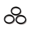 Rubber O Ring Connectors, Linking Ring, Black, 16x3mm, Inner Diameter: 10mm
