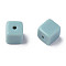 Opaque Acrylic Beads, Cube, Aqua, 10.5x9.5x9.5mm, Hole: 2mm, about 490pcs/500g