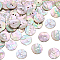 50Pcs Natural Shell Buttons, 2-Hole, Flat Round, Colorful, 20x2.5mm, Hole: 2mm, 50pcs/set