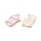 Halloween Theme Alloy Enamel Pendants, Light Gold, Coffin, 24x19.5x1mm, Hole: 2mm