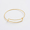 Adjustable Iron Bangle Making, Textured, Real 18K Gold Plated, 2-3/8 inch(6.2cm)