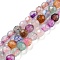 Natural Agate Beads Strands, Faceted Round, Dyed & Heated, Royal Blue, 4mm, Hole: 0.8mm, about 91pcs/strand, 14.57 inch(37cm)