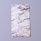Cardboard Earring Display Cards, Rectangle with Marble Pattern, White, 9x5x0.04cm, Hole: 1.5mm