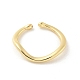 Brass Open Cuff Ring Components&nbsp;KK-G518-06G-02-3