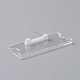 Transparent Acrylic Rectangle ID Card Sleeves Brooch Finding&nbsp;FIND-WH0108-54-4