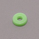 不透明なアクリルビーズ  フラットラウンド  ライム  6x1.5mm  穴：2mm  約830個/袋&nbsp;FIND-CJC0012-002D-1