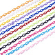 ABSプラスチックアズキチェーン  オーバル  ミックスカラー  リンク：13x7~7.5x2mm  15.35~15.74インチ（39~40cm）/連&nbsp;X-KY-E007-01-1