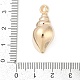 CCBプラスチックペンダント  巻き貝  カン付き  ゴールドカラー  27.5x18.5x12mm  穴：2.5mm&nbsp;CCB-D278-12G-3