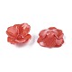 プラスチックビーズ  花  トマト  14x14x7mm  穴：0.7mm&nbsp;KY-N015-026-3