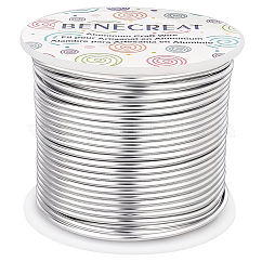 Round Aluminum Wire, Gainsboro, 12 Gauge, 2mm, about 98.42 Feet(30m)/roll