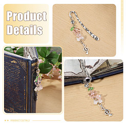 3Pcs 3 Colors Zinc Alloy Hook Bookmarks&nbsp;AJEW-GL0003-53