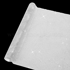 アルミラインストーンメッシュラップロール  布小物に  パーティーデコレーション  銀  1200~1280x500~590x2.5mm&nbsp;FIND-WH0421-14