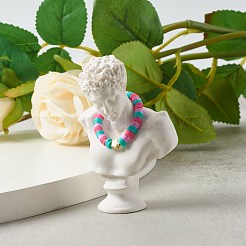 Handmade Polymer Clay Beads Finger Rings&nbsp;RJEW-JR00378